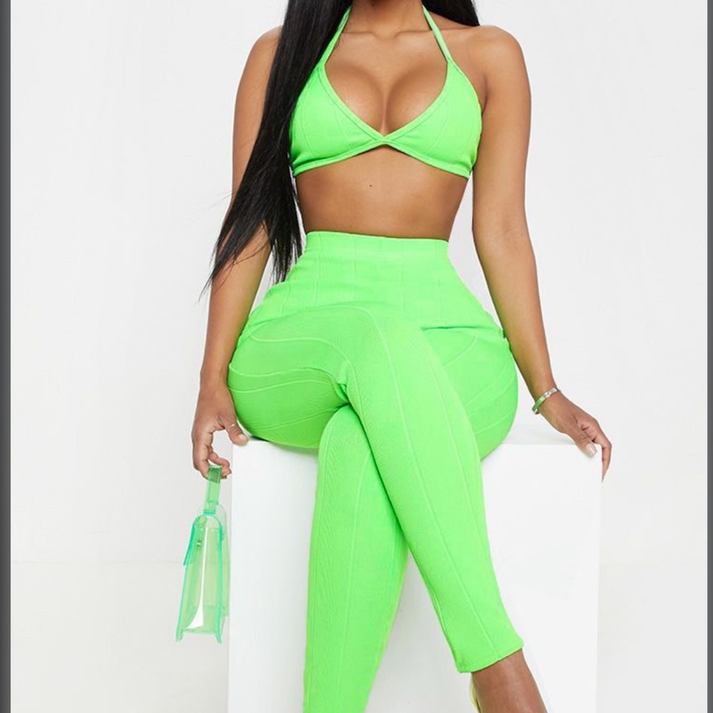 Shape neon Lime Bandage SET Bralet & Leggings